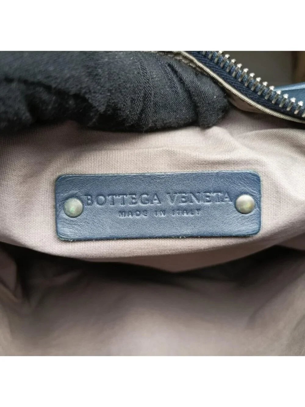 ★SOLD★ Bottega Veneta Intrecciato Navy Lambskin - Picture 10 of 15